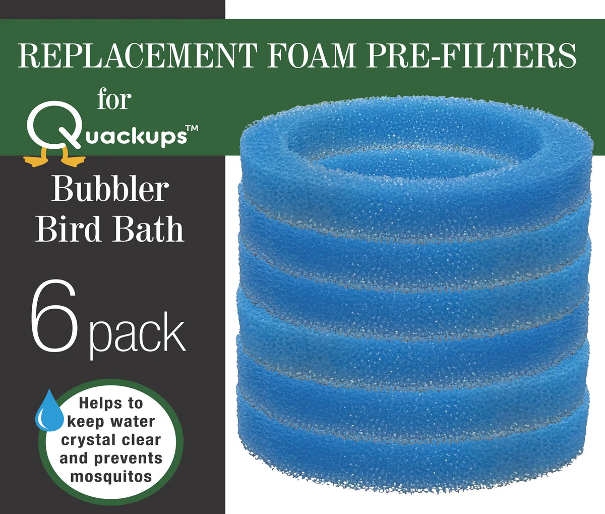 Replacement Foam Pre-Filters for Bubbler Bird Bath