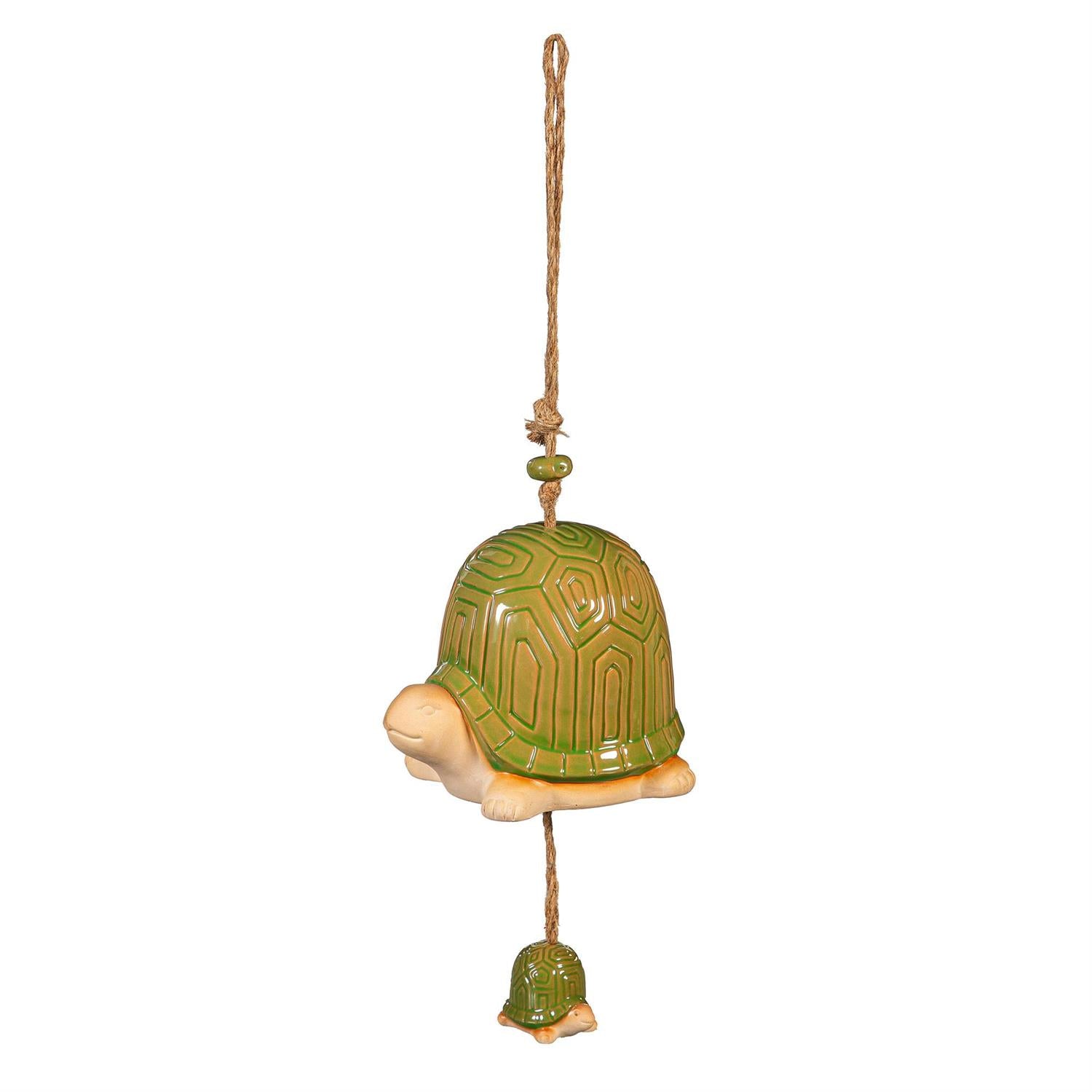 Evergreen Enterprises - Ceramic Bell Turtle Mommy & Baby
