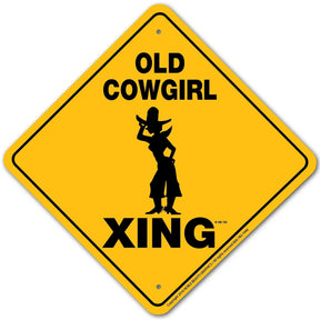 Noble Beasts - Old Cowgirl X-ing Sign
