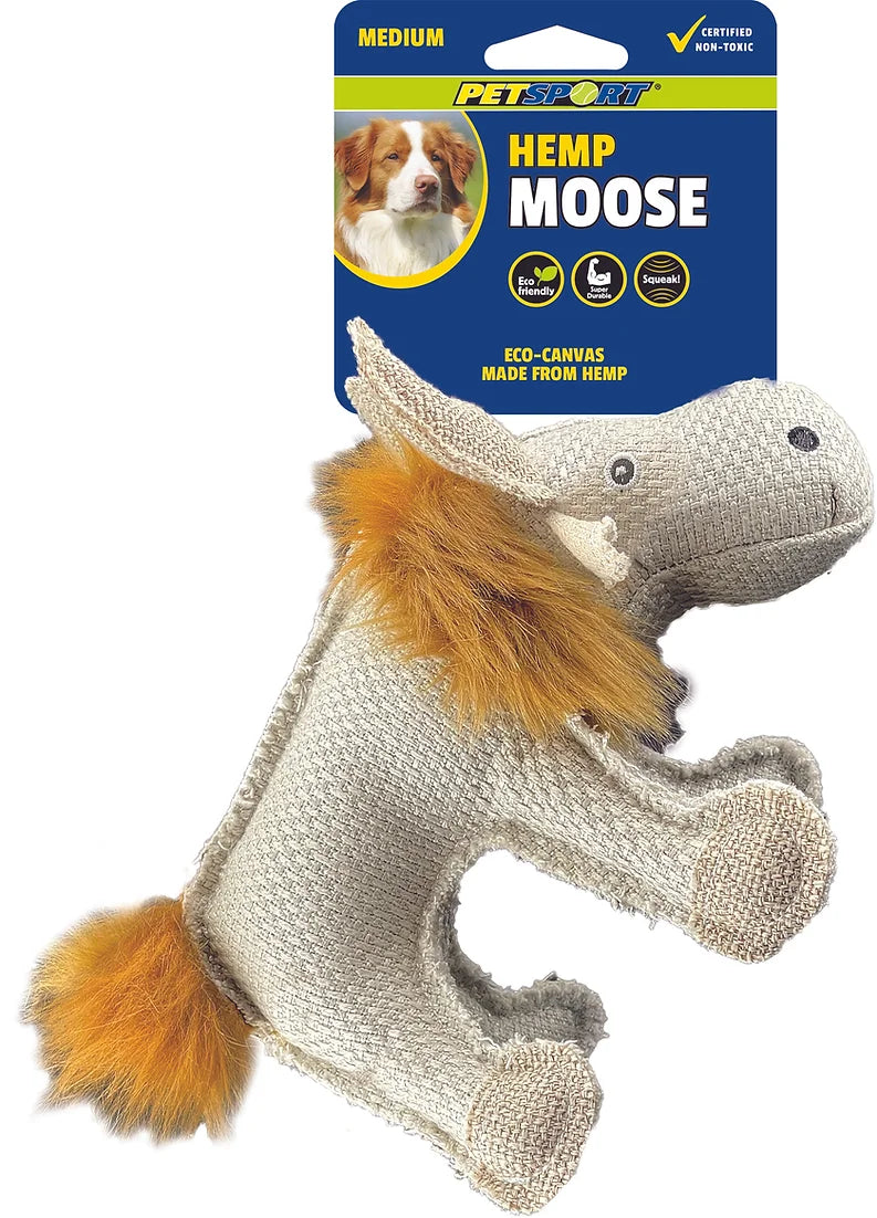 Petsport - Hemp Moose Dog Toy