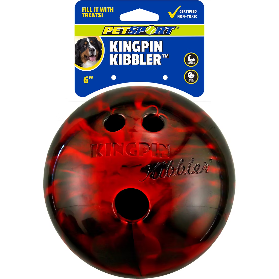 Petsport USA - Kingpin Kibbler Latex - Fill It With Treats