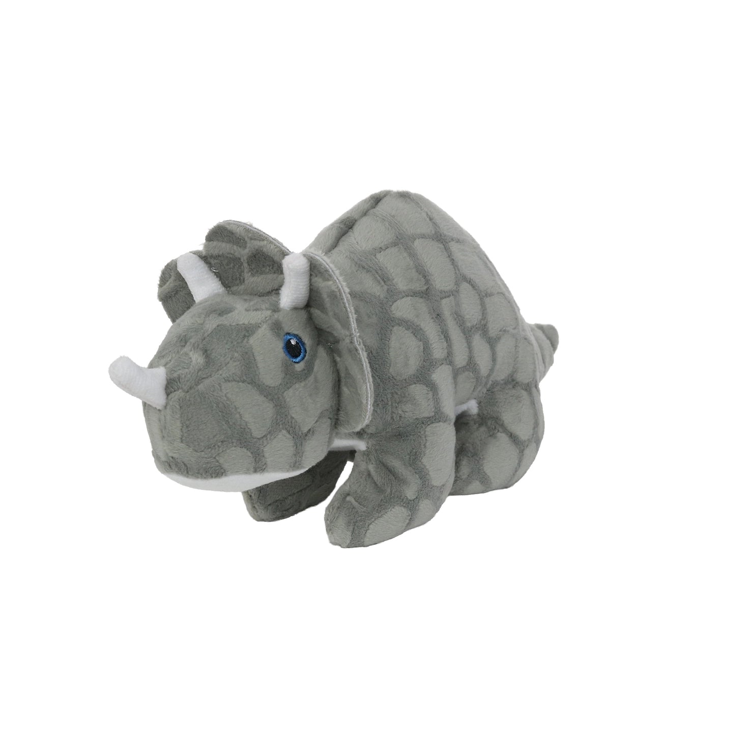 Tuffy Dog Toys - Mighty Dinosaur Triceratops Plush Squeaky Durable Toy