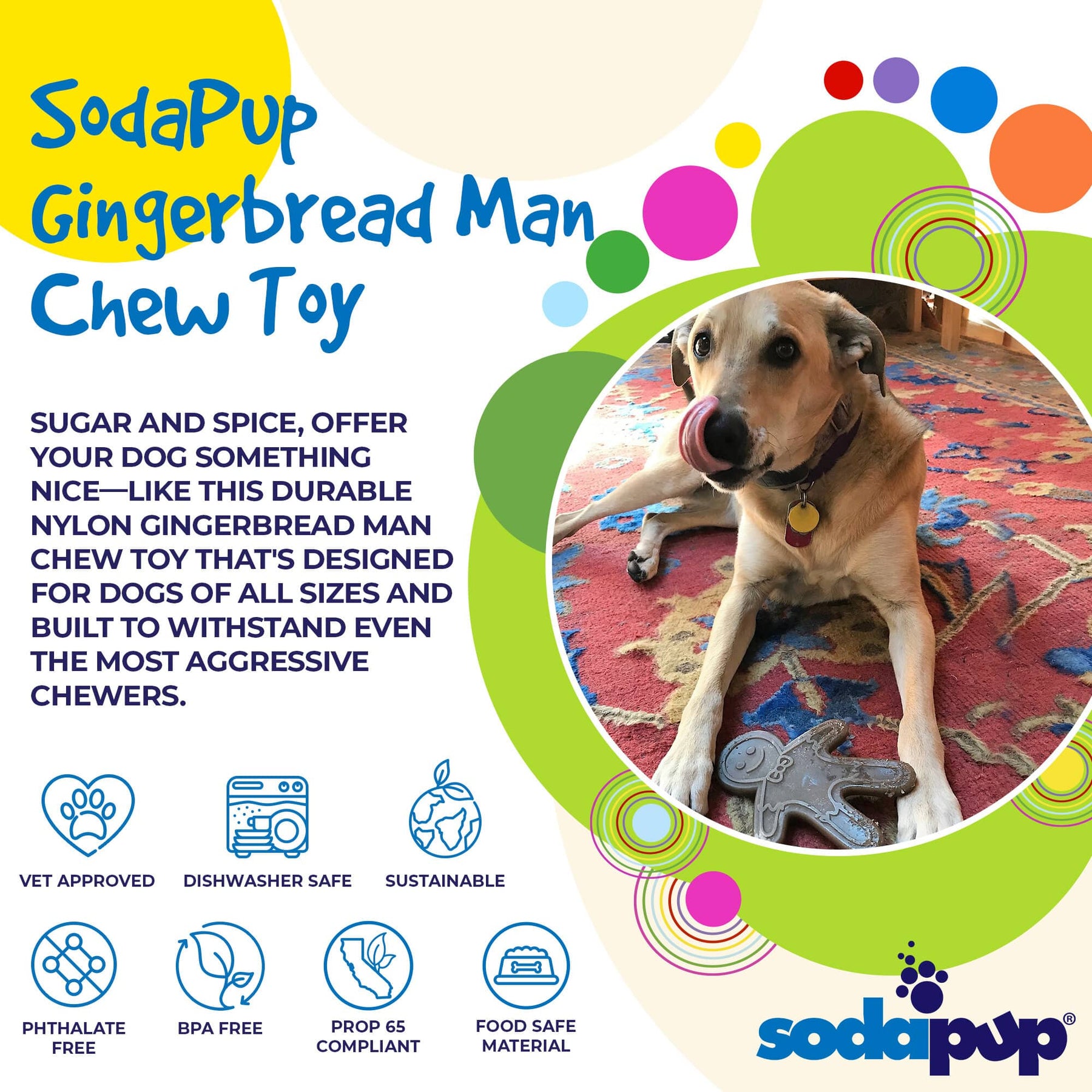 SP Gingerbread Man Chew Toy Nylon