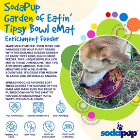 SodaPup - Enrichment Lick Mat Bowl Garden of Eatin'