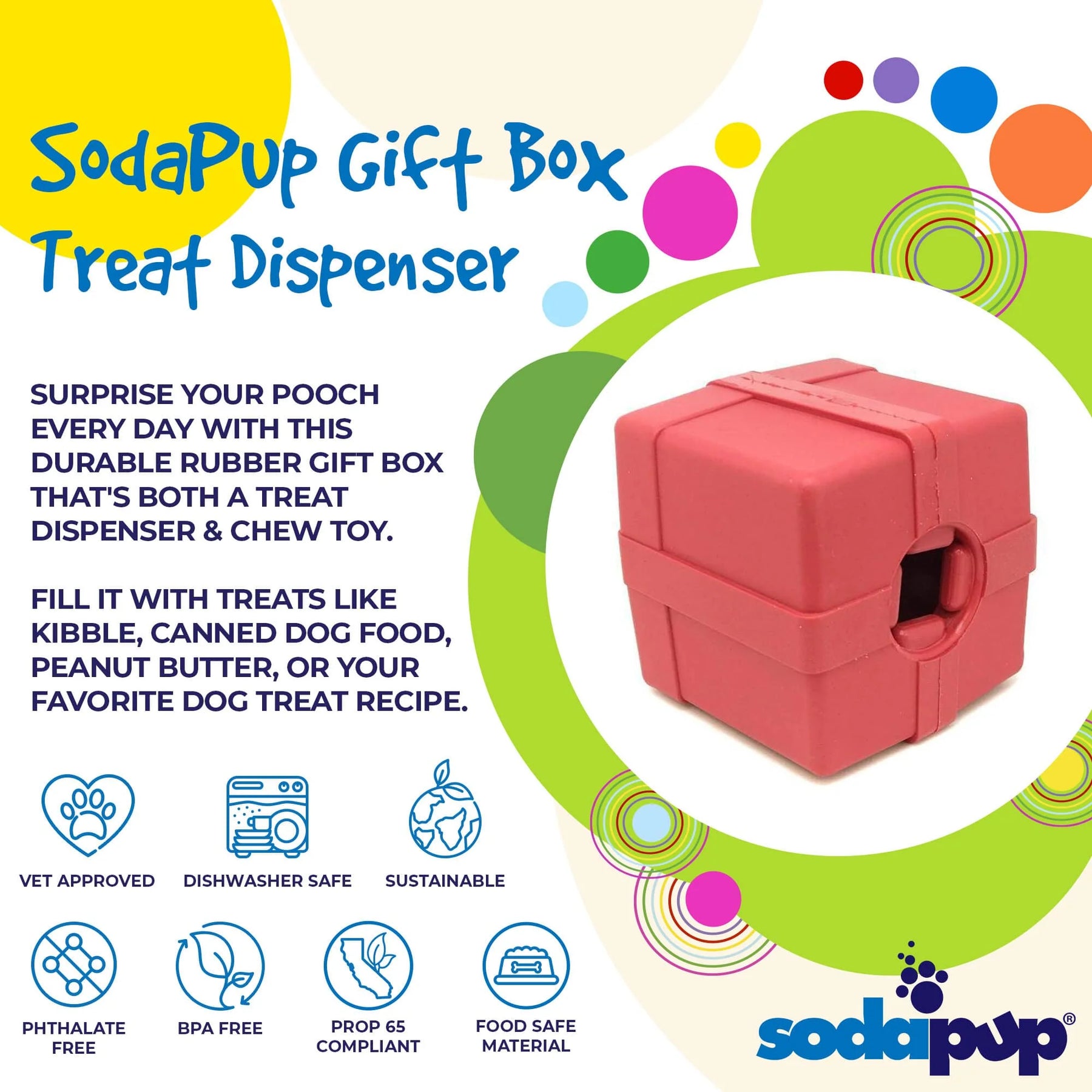 SP Gift Box Treat Dispenser & Chew Toy - medium