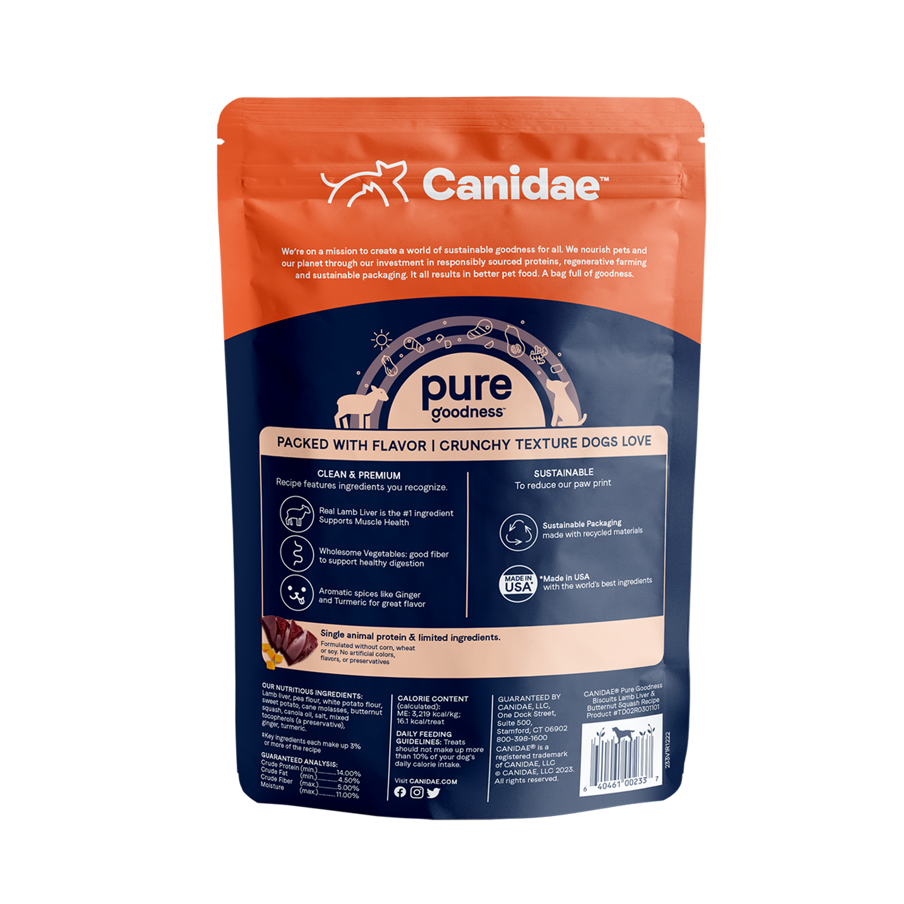 Canidae - Pure Heaven Grain Free Lamb Liver & Butternut Squash Crunchy Dog Treats