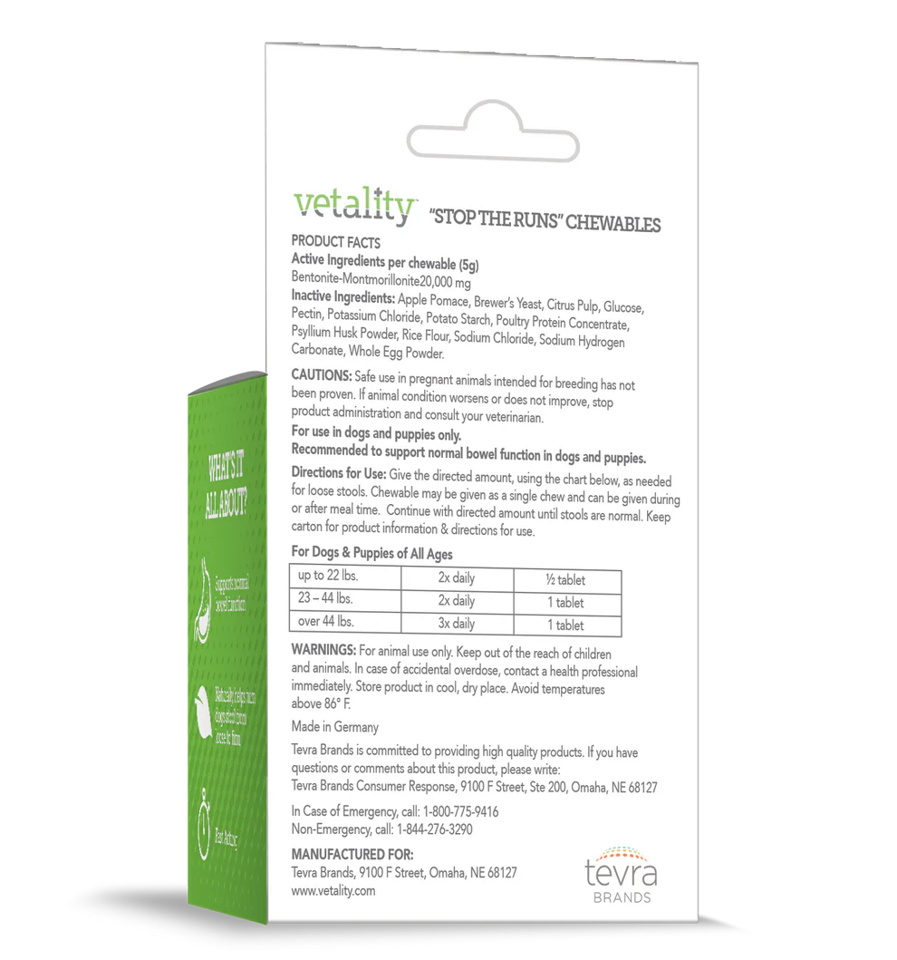 'Stop the Runs' Anti-Diarrhea Chewable for Dogs