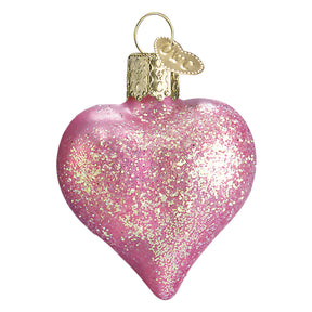 Old World Christmas - Pink Heart Ornament