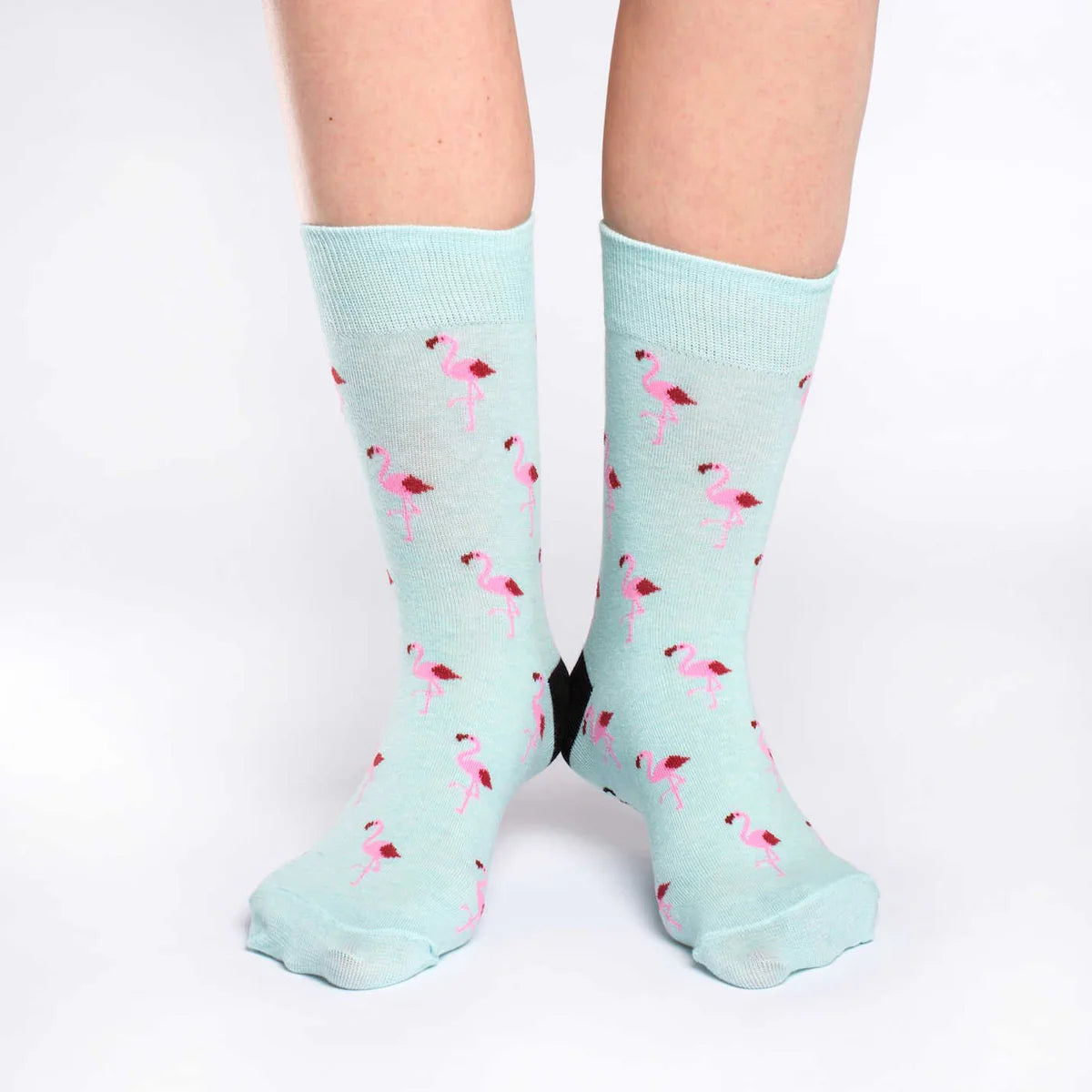 Good Luck Sock - Mint Flamingo Party