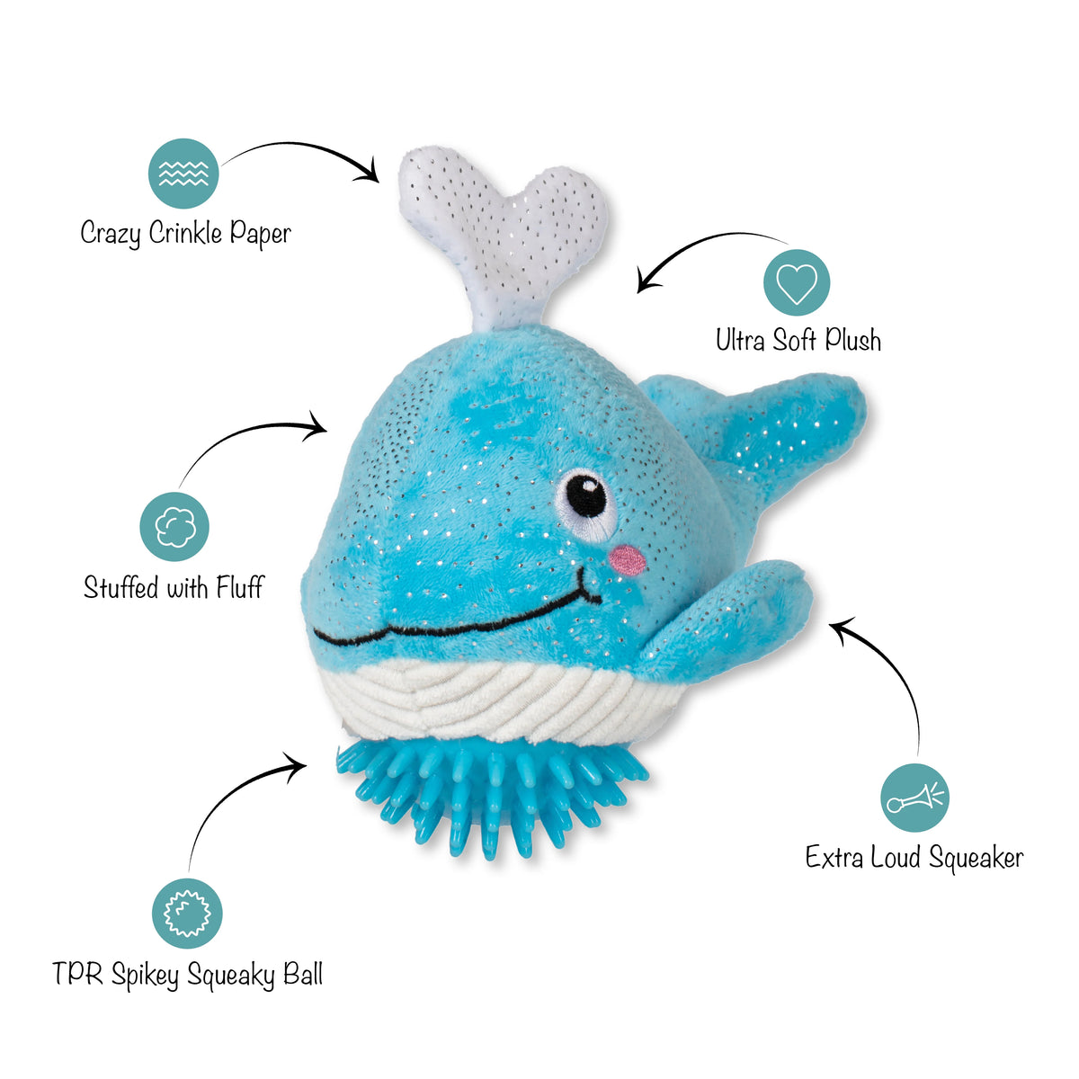 Petshop by Fringe Studio - Dog Toy Feeling Whaley Good