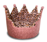 Precious Tails - Leopard Print Crown Pet Bed