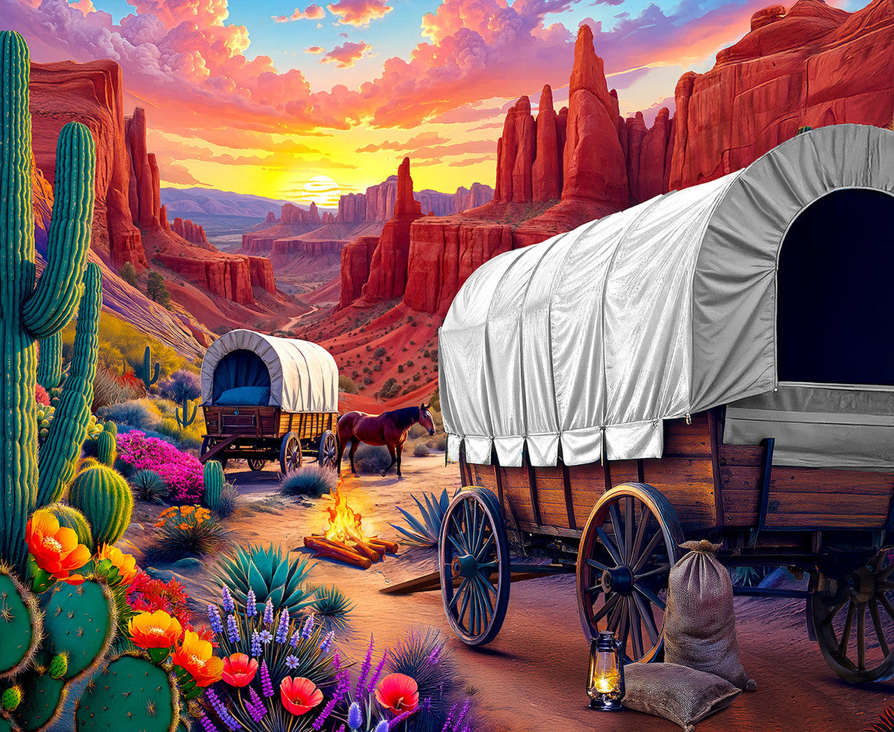 Allied Products-Springbok - Santa Fe Trail Puzzle