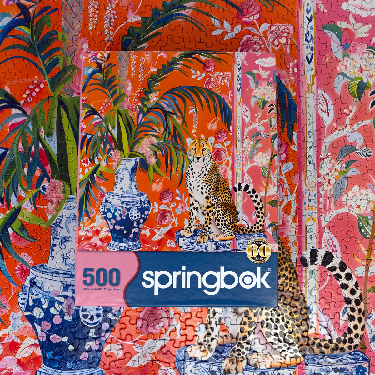 Allied Products-Springbok - Cheetah Ginger Jar Puzzle