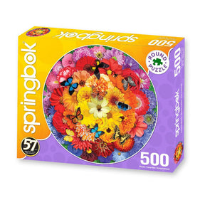 Allied Products-Springbok -  Colorful Blooms Round Puzzle