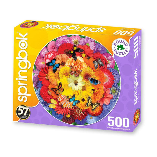 Allied Products-Springbok -  Colorful Blooms Round Puzzle