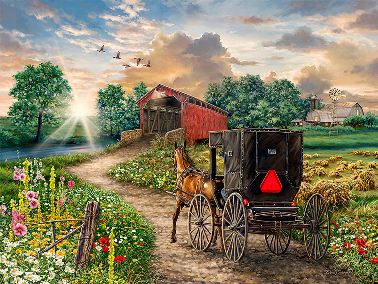 Allied Products-Springbok - Evening on the Farm Puzzle