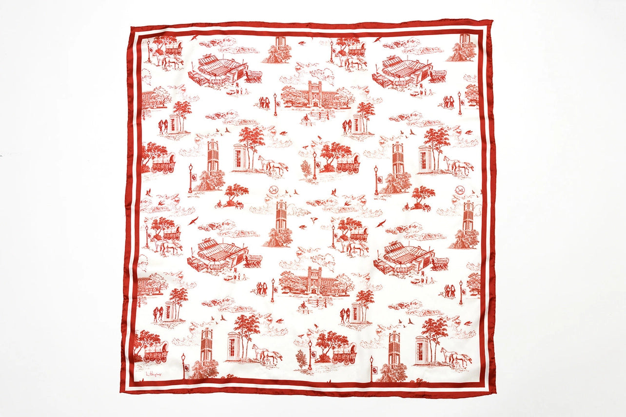 William & Lauren - OU Toile Scarf