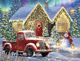 Allied Products-Springbok - Christmas Light Lane Puzzle