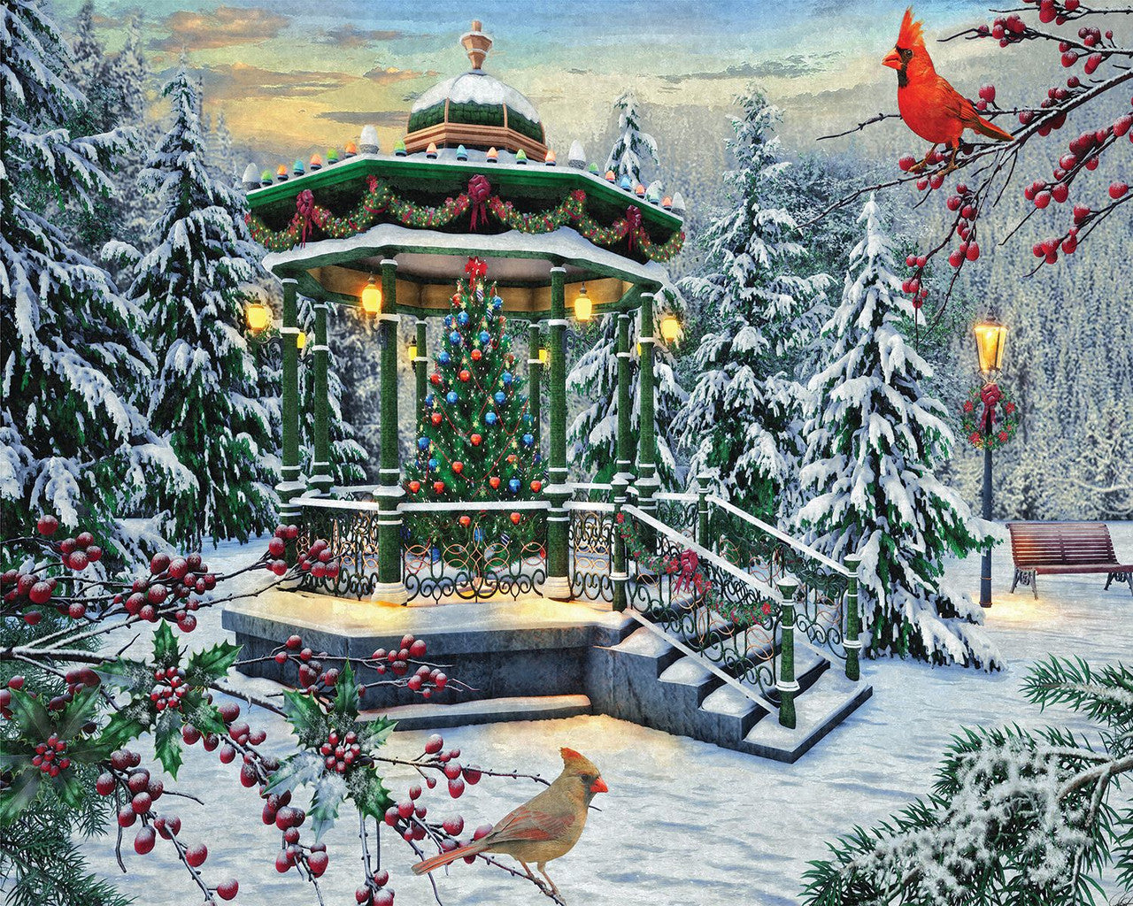 Allied Products-Springbok - Holiday Gazebo Puzzle