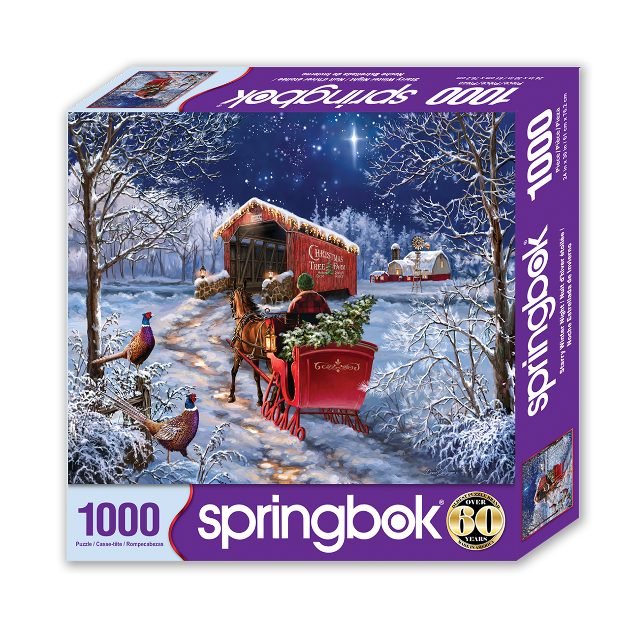 Allied Products-Springbok - Starry Winter Night Puzzle