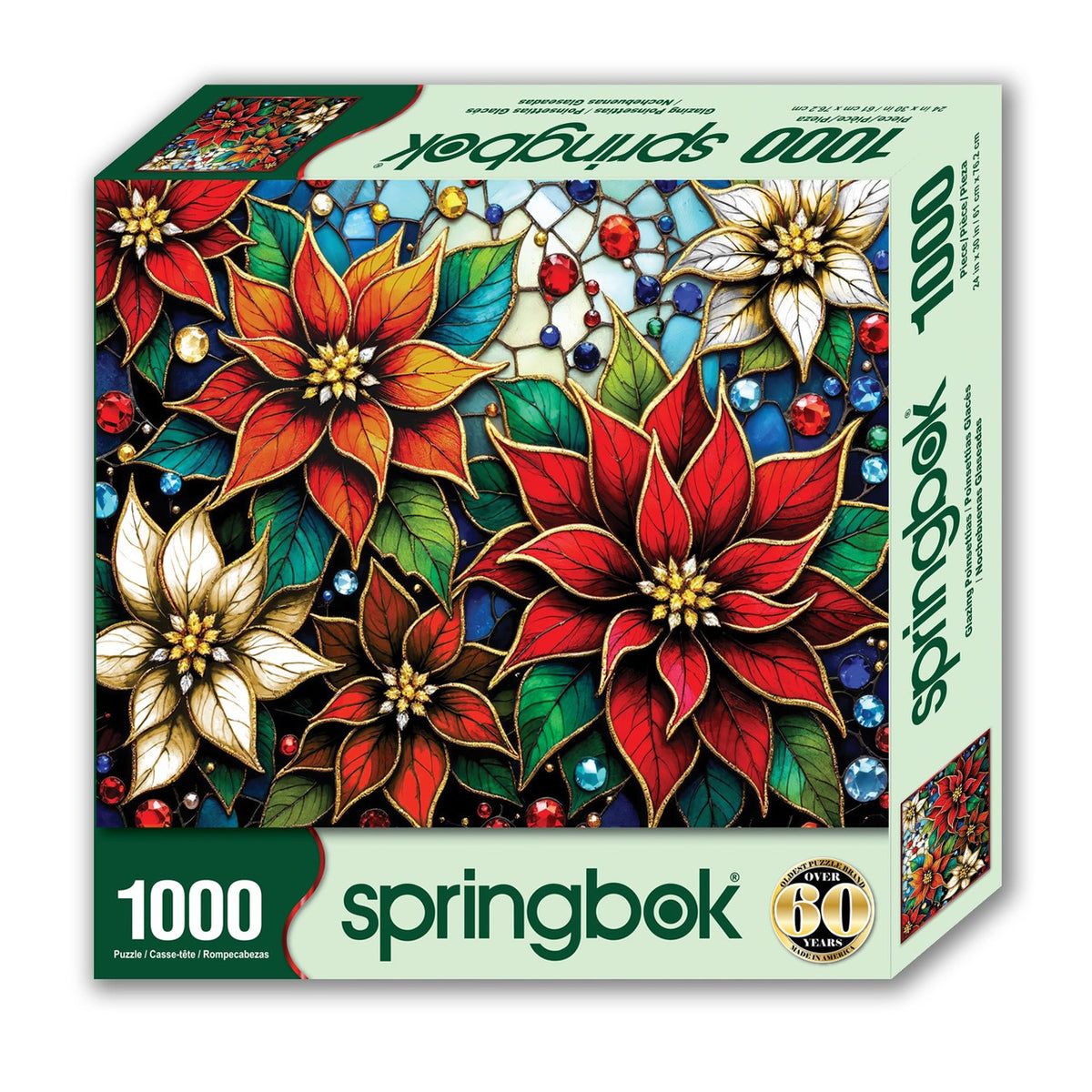 Allied Products-Springbok - Glazing Poinsettias Puzzle