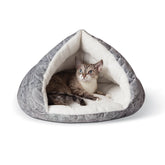 K & H Pet Products - Self-Warming Hut For Pets - Grey Paisley