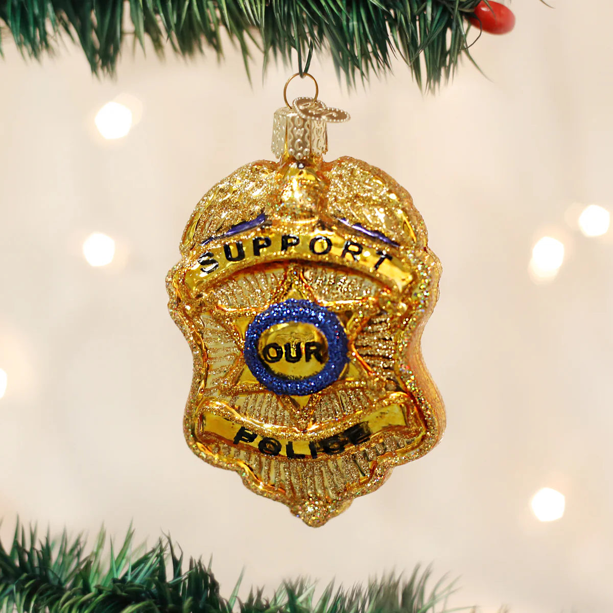 Old World Christmas - Police Badge Ornament
