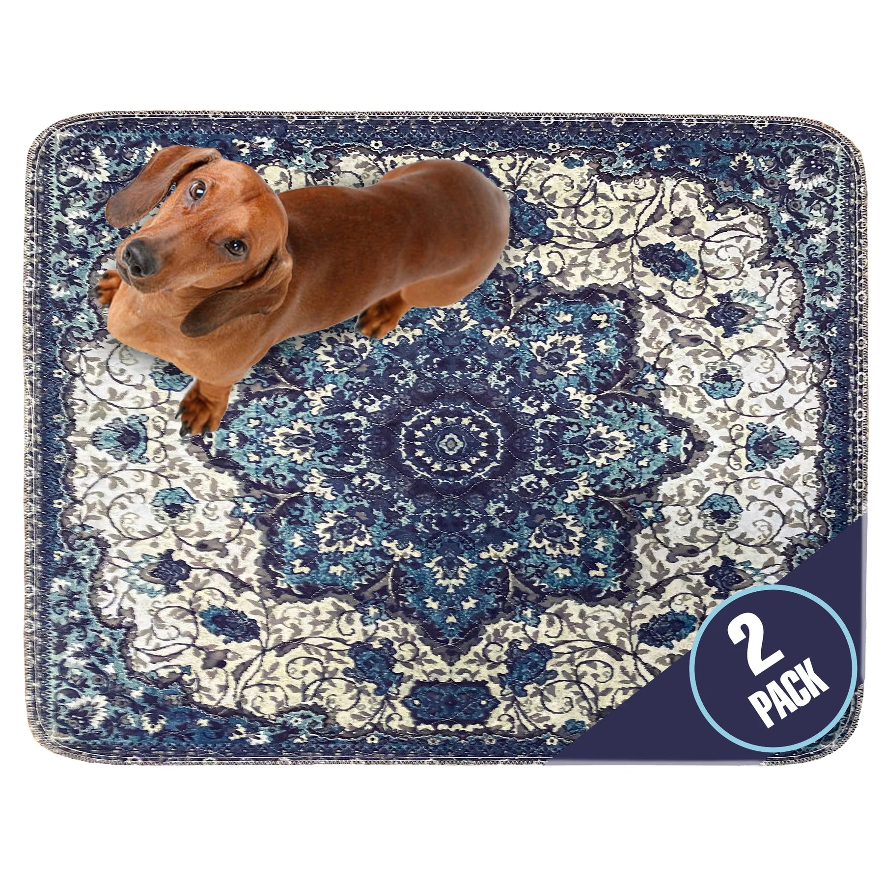 Pupiboo - Blue Medallion Washable Pee Pads