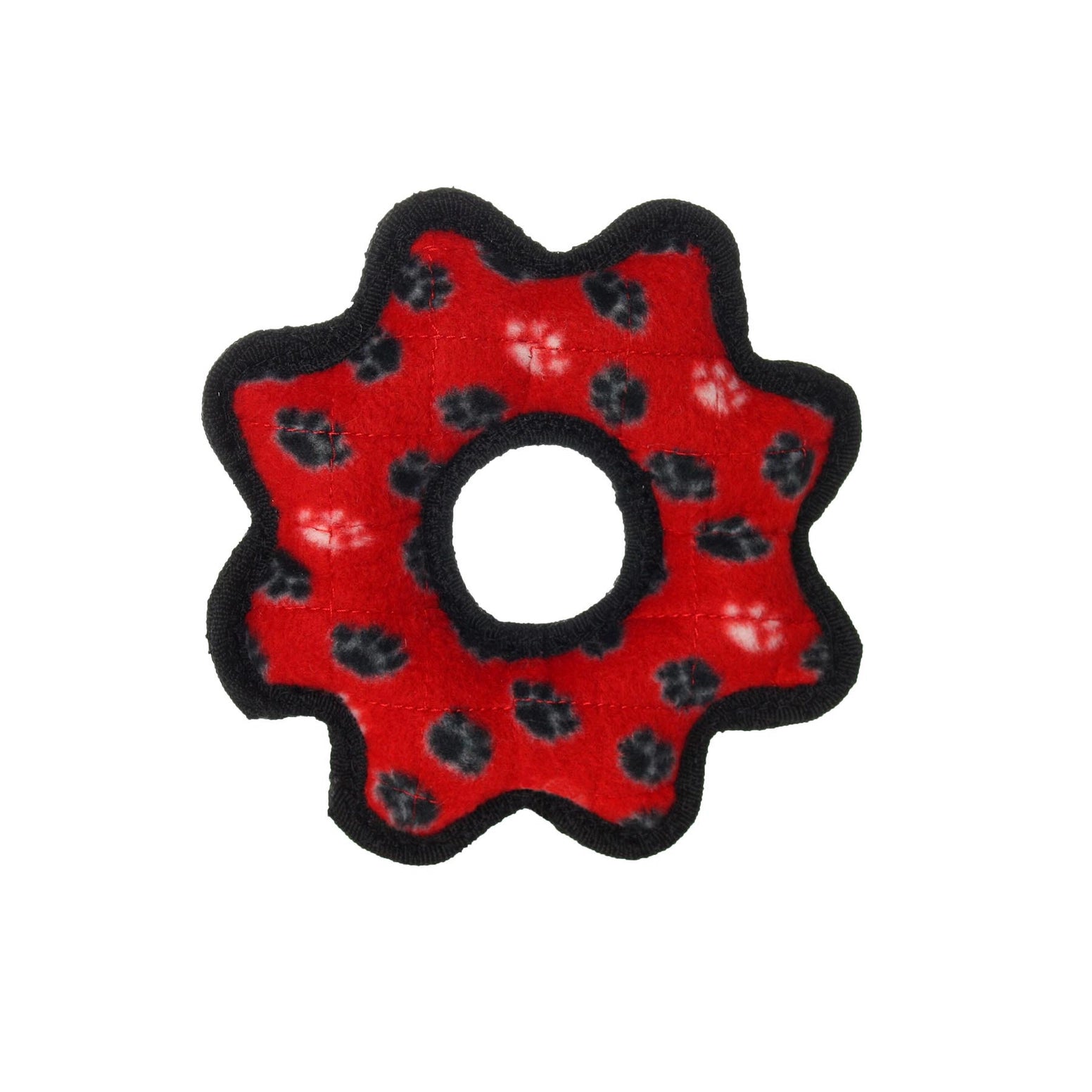 Tuffy Dog Toys - Tuffy Jr Gear Ring-Red Paw