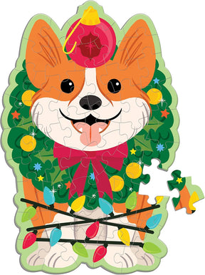 Puzzle Christmas Corgi Scratch & Sniff