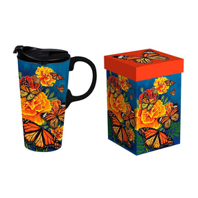 Evergreen Enterprises - Ceramic Cup Butterfly Monarch