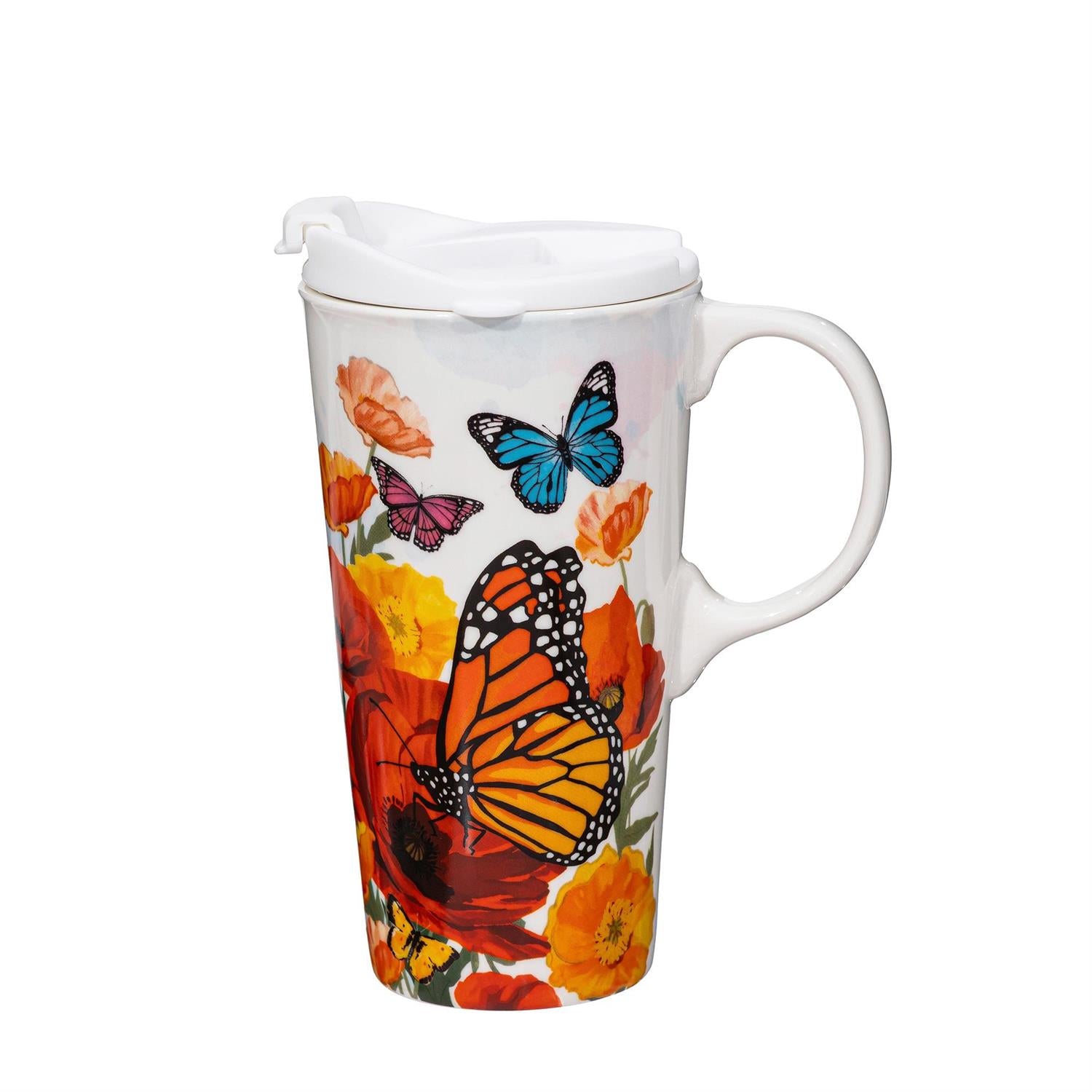 Evergreen Enterprises - Ceramic Cup Monarch Butterfly & Friends w/ Gift Box