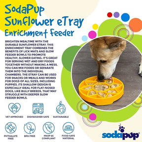 Enrichment Tray Slow Feeder - Sunflower Design