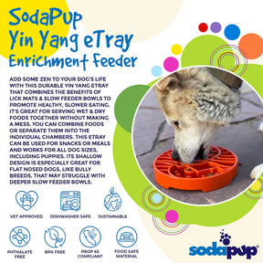 eTray Enrichment Slow Feeder Dog Tray - Ying Yang Design