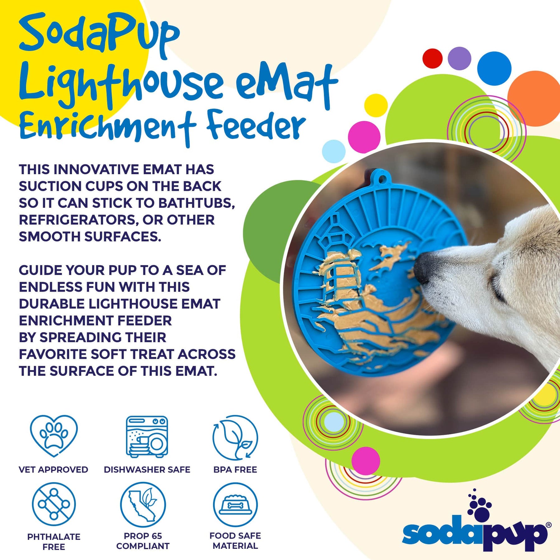 Enrichment Dog Lick Mat - Lighthouse