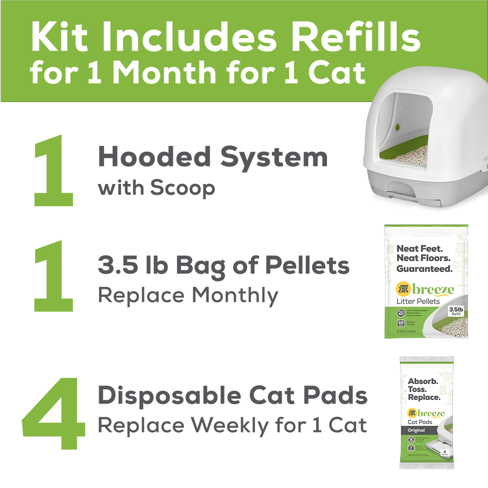 Purina Tidy Cats® Breeze® Hooded Litter Box System - Main Image