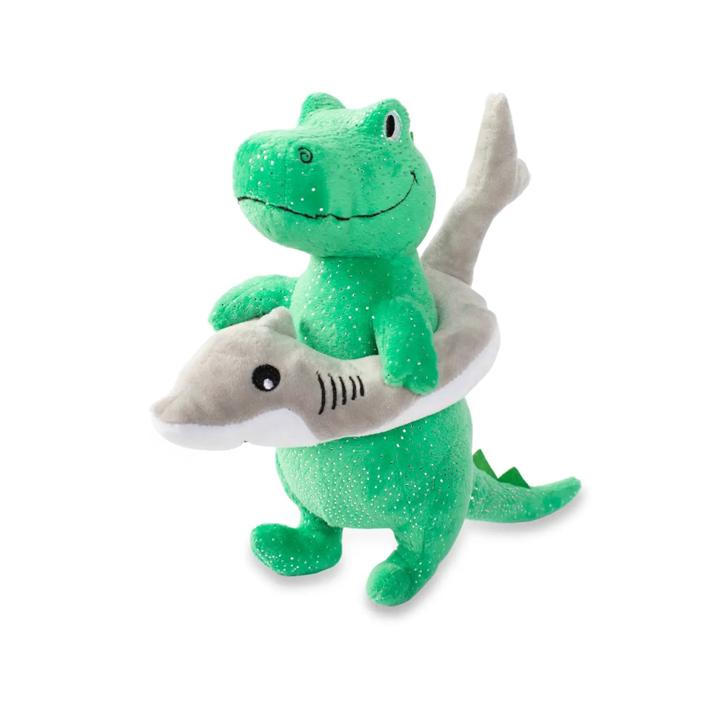 Petshop by Fringe Studio - Shark Week Dog Toy (Dino in Shark Floatie)