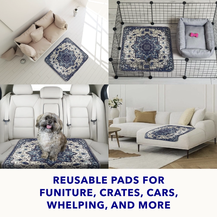 Pupiboo - Medallion Washable Pee Pads 18"x24" (2 pack)