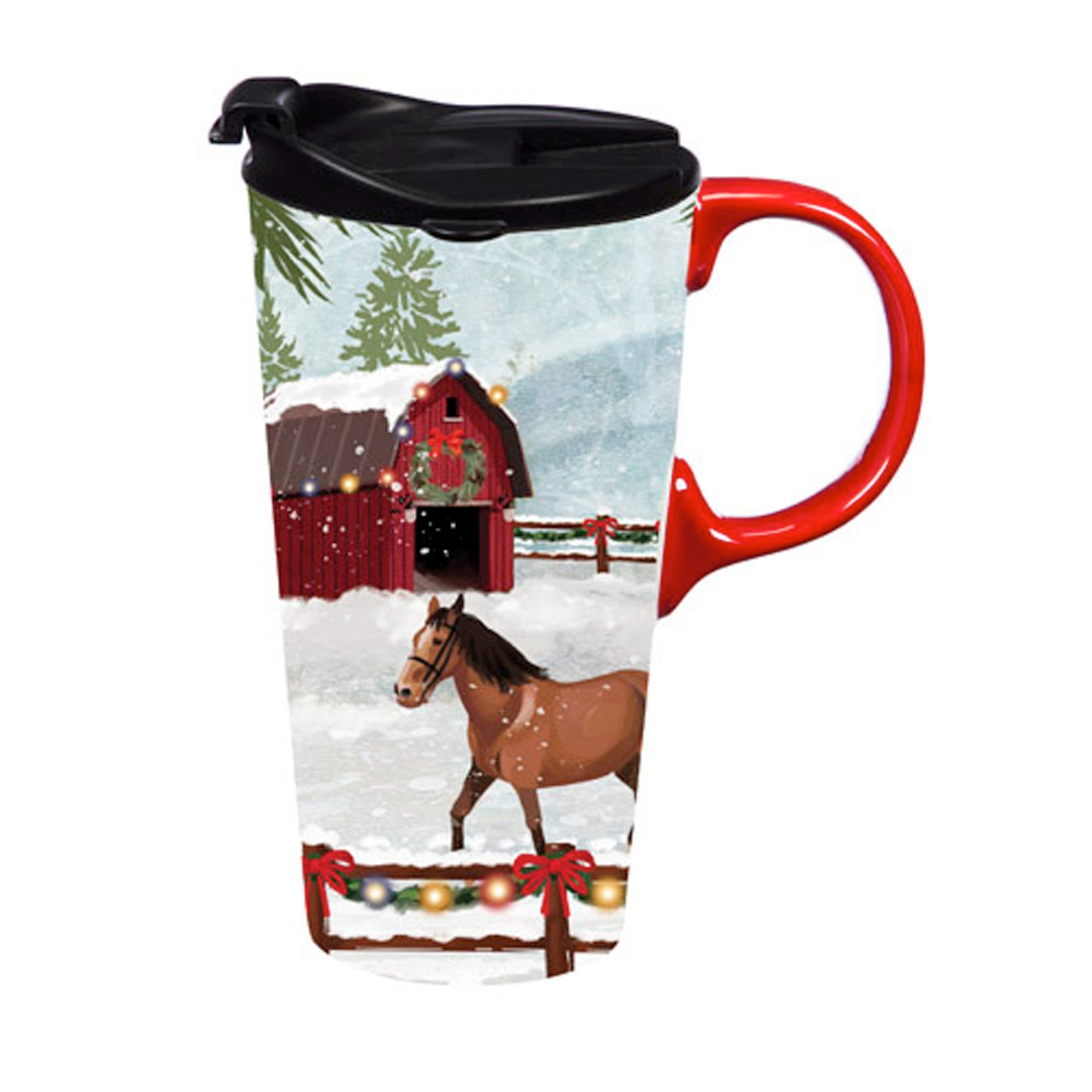 Travel Cup Horse Scene w/ Box