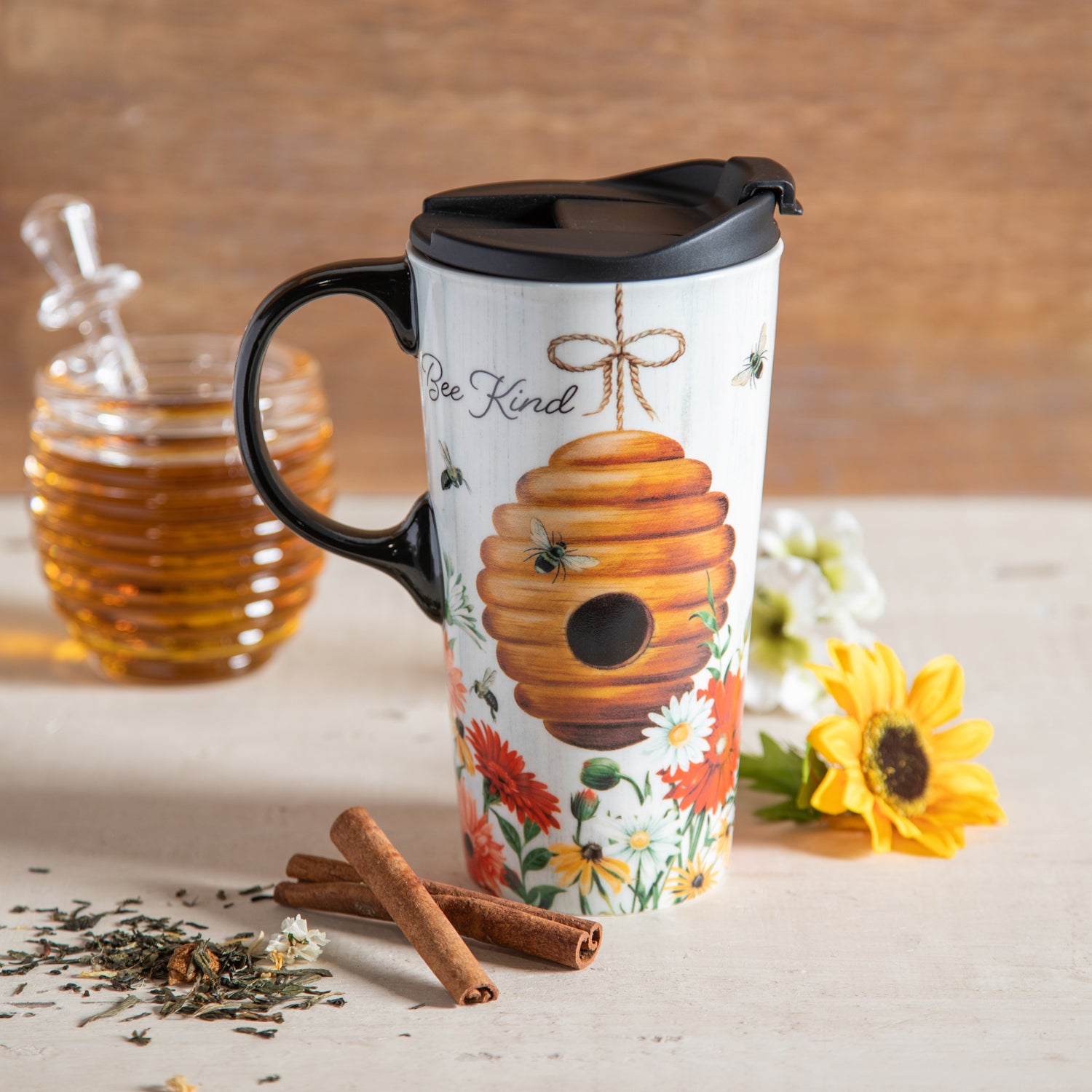 Travel Cup Summer Floral Buzz