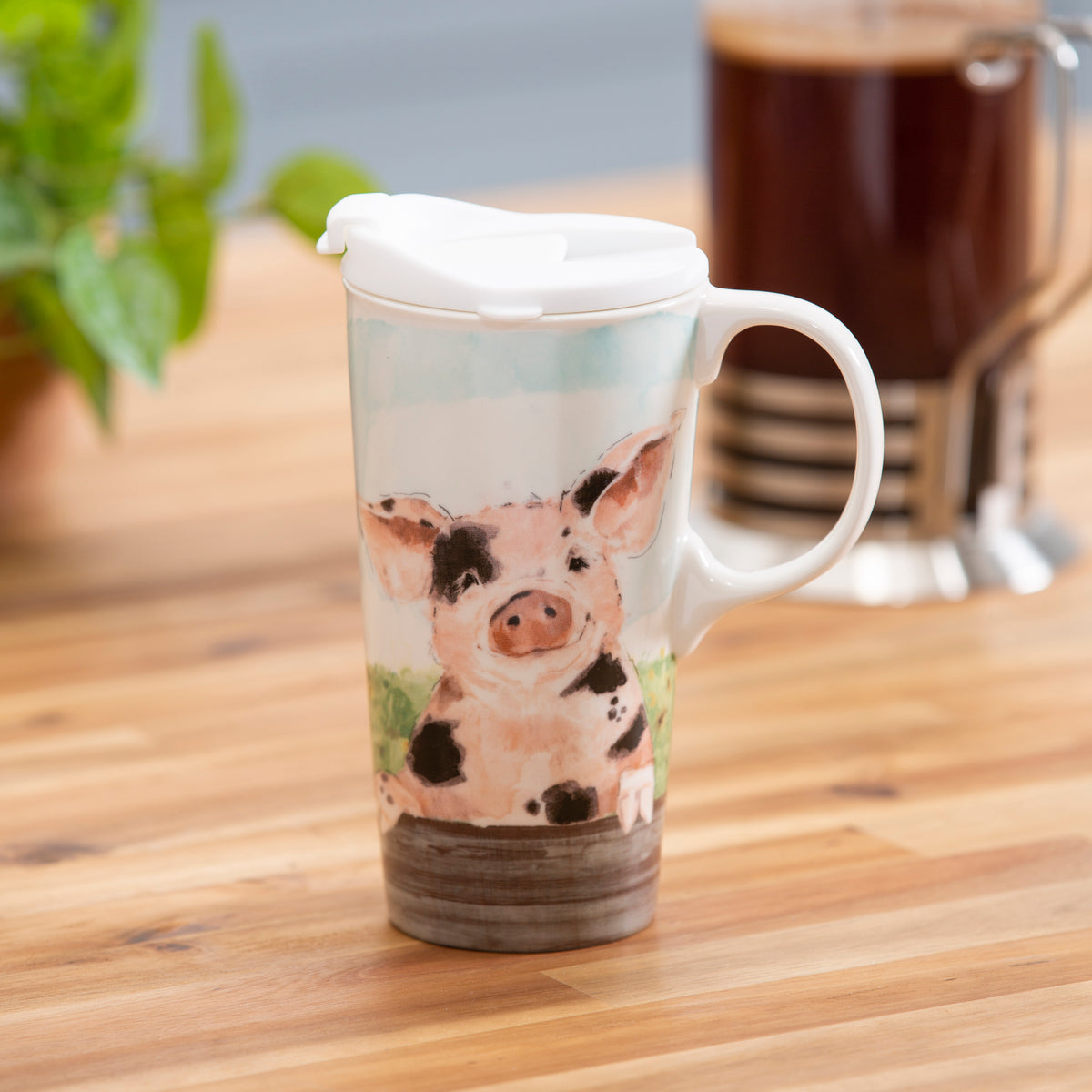 Travel Cup Spotted Pig with Box