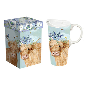 Travel Cup Brown Cow with Box