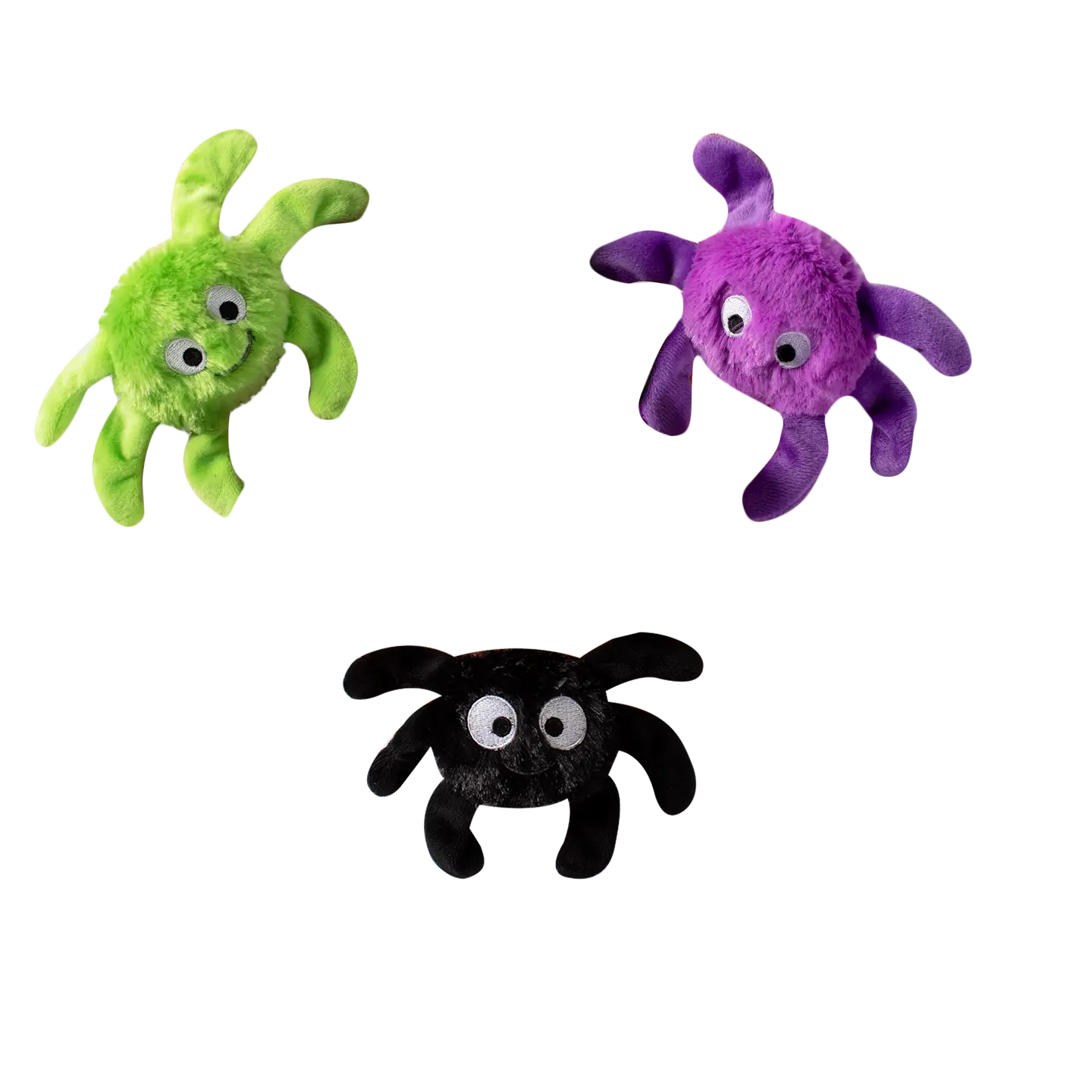 Petshop by Fringe Studio - Dog Toy CREEPY CRAWLER SPIDERS (3 Piece Set)