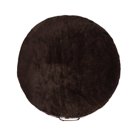 Carolina Pet Company - Round Stripe Pet Bed With Fur