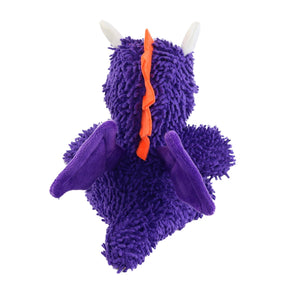 Tuffy Dog Toys - Mighty Microfiber Ball Purple Dragon Squeaky Toy