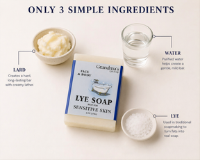 Remwood Products - Grandma's Pure Lye Soap Bar