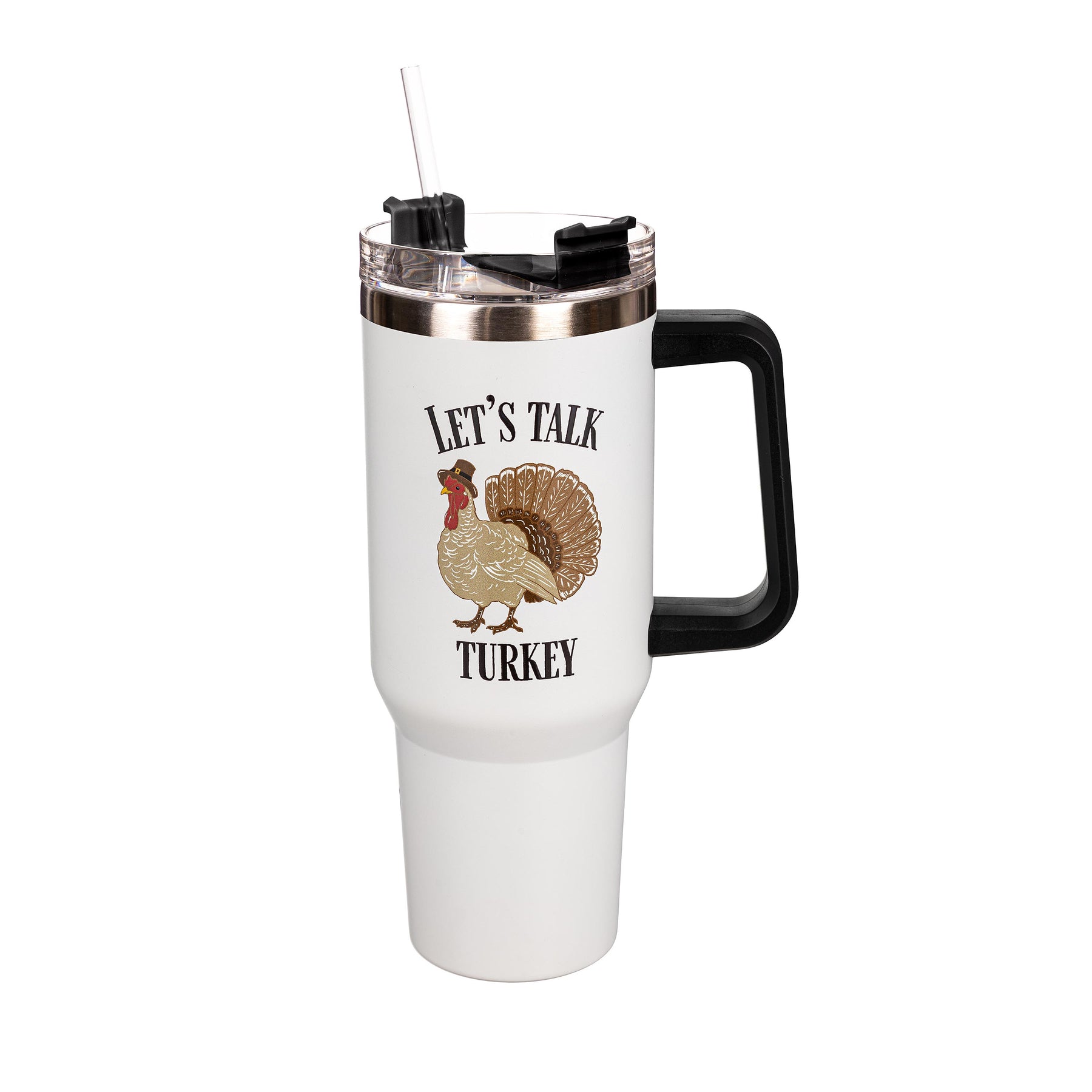 Canyon Cup Stainless Steel w/ Straw Let's Talk Turkey