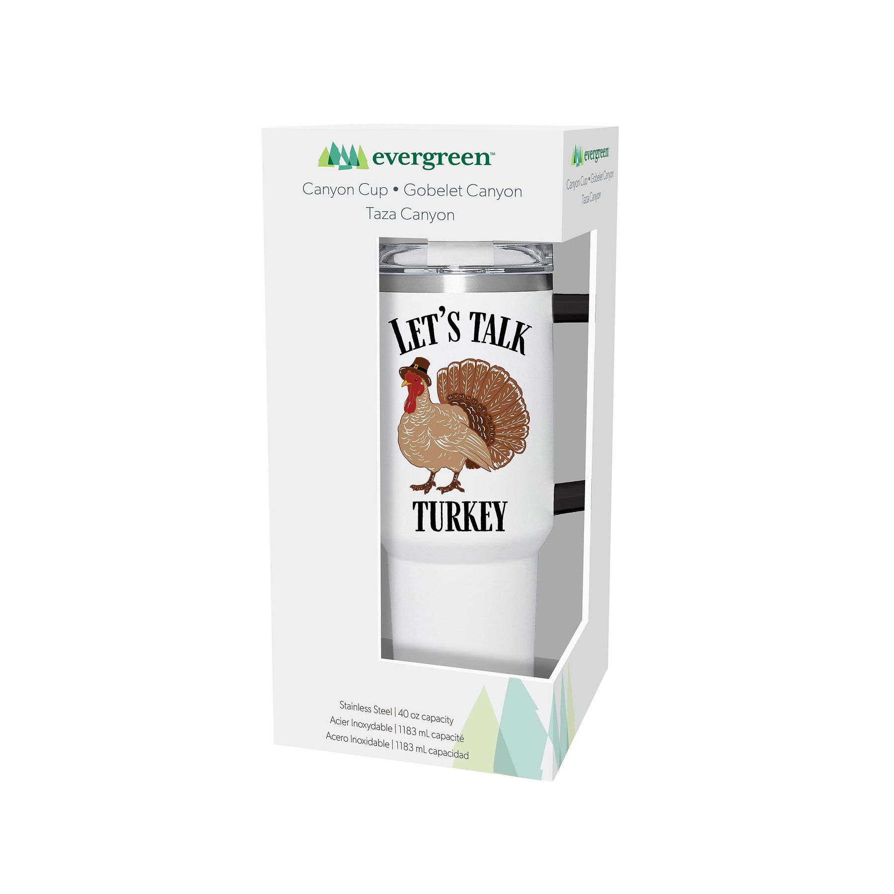 Canyon Cup Stainless Steel w/ Straw Let's Talk Turkey