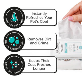 Pet-Pourri Pet Coat Wipes Pawsitively Fresh Scent