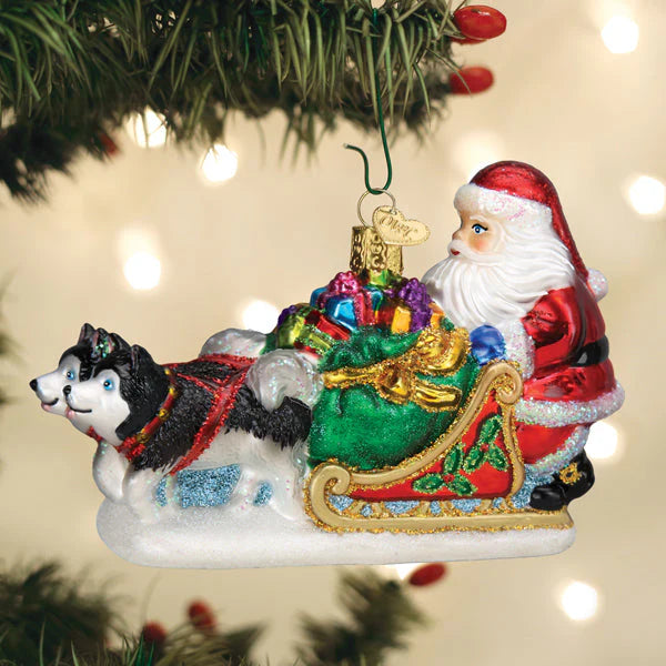 Old World Christmas - Santa's Dog Sled Ornament